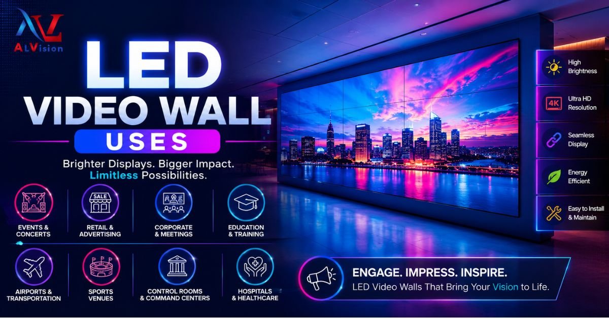 LED video wall uses